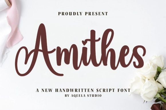 Amithes: A Handwritten Font with Laid-Back Elegance