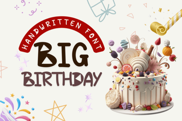 Big Birthday: A Handwritten Font for Editorial Expression