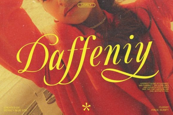 Daffeniy: Elegant Italic Calligraphy Font for Handmade Creators