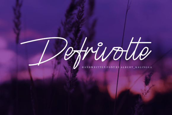 Defrivolte: A Handwritten Font That Feels Like a Signature