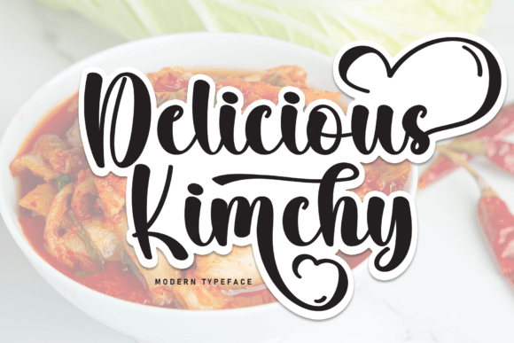 Delicious Kimchi: A Handwritten Font That Elevates Your Brand