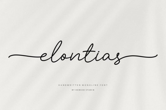 Elontias: A Handwritten Font That Feels Like a Quiet Conversation