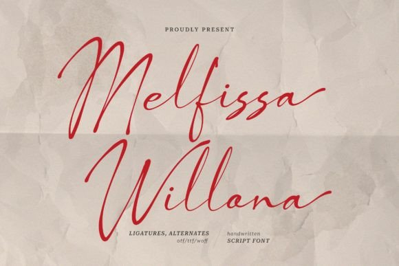 Melfissa Willona: A Script Font for Digital Branding and Web Design